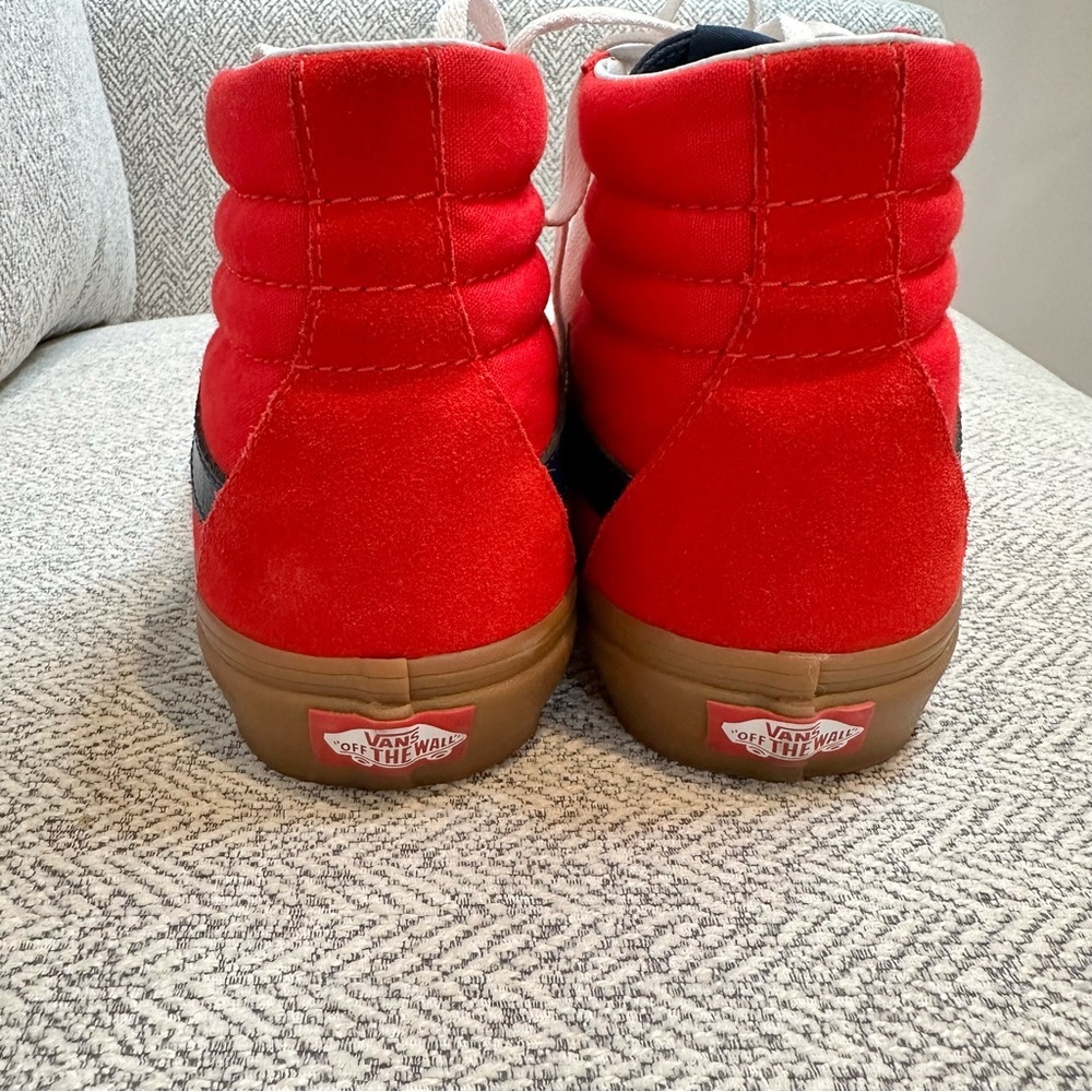 VANS SK8 HI RISE REISSUE VARSITY SPORT RACING RED SIZE WOMENS‎ 10.5 OR MEN 9.0 - Picture 4 of 8